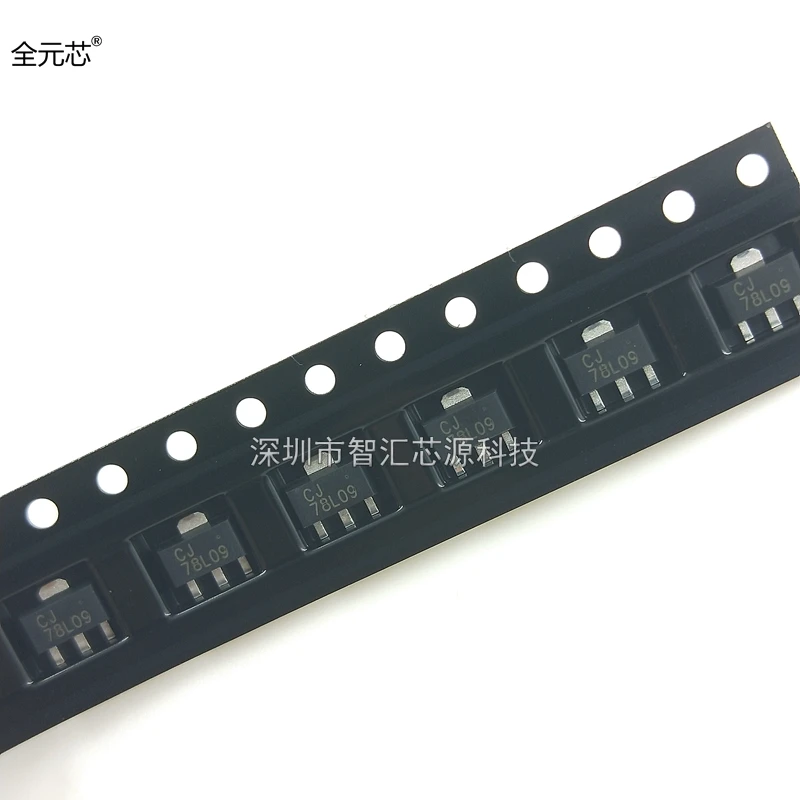 

10 шт./партия, трехконтактные трубки регулятора напряжения 78L09 CJ78L09 SOT-89 9 в