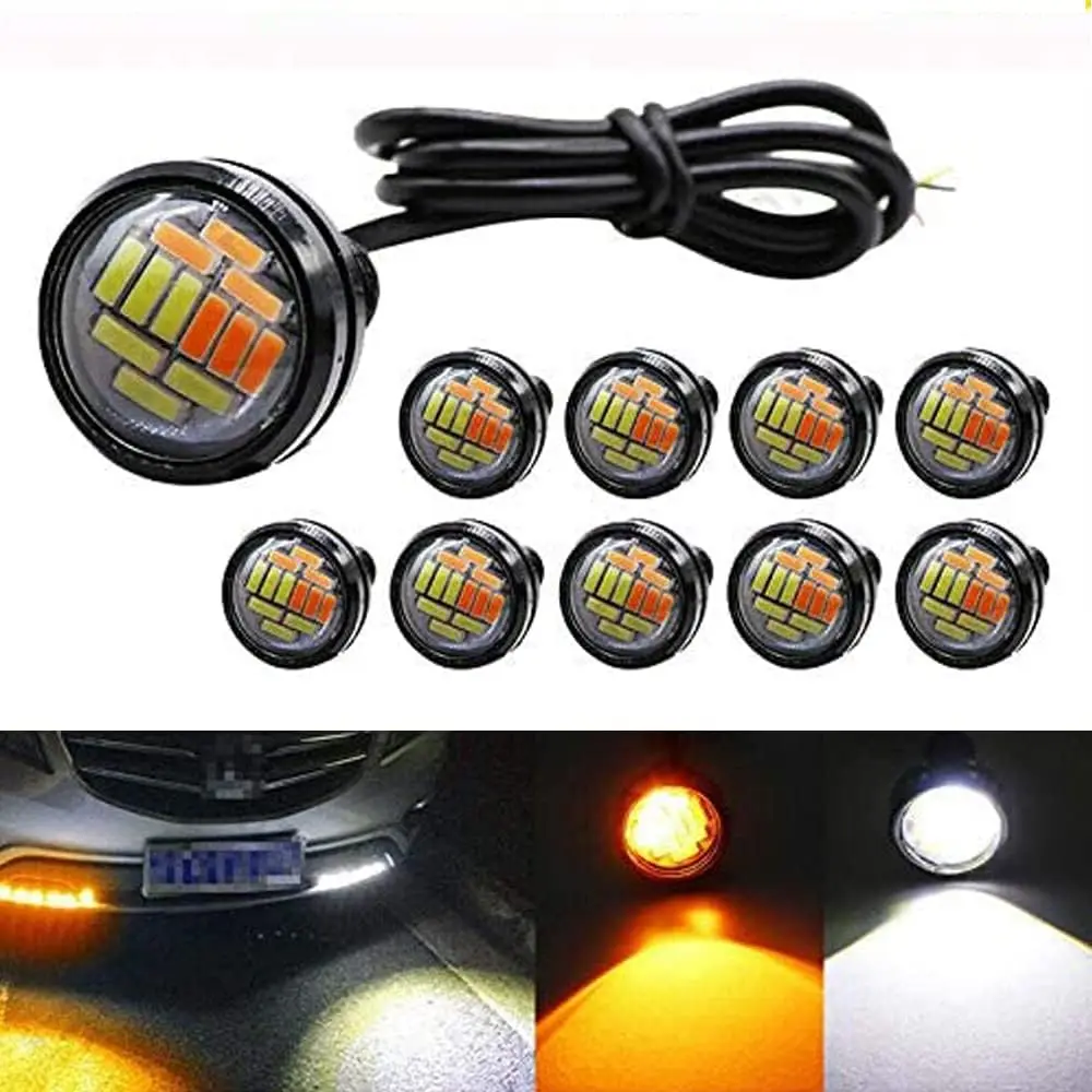 4/10 шт. Водонепроницаемая Автомобильная противотуманная лампа Eagle Eye 4014 12SMD 12 В 23 мм