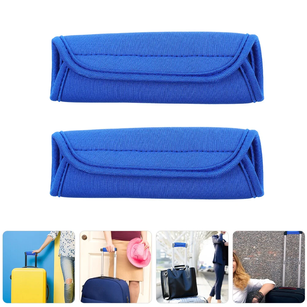 

2 Pcs Stroller Shoulder Strap Sleeves Neoprene Handle Grips Suitcase Wraps Traveling Cover Covers