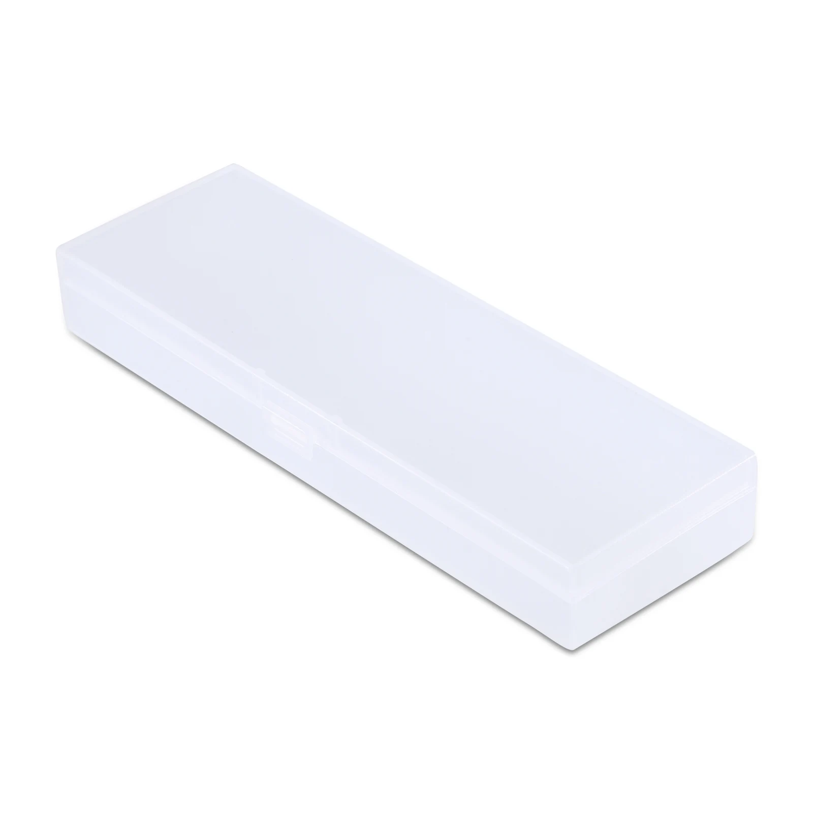 

Long Plastic Pencil Case Organizer Student School Stationery Tool Box Clear Matt Finish Pen Holder
