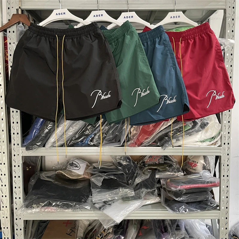 

20 20 Rhude Fashion Shorts Men Rhude Embroidery Logo Women Casual Beach Shorts Vintage Breeches Mens Clothing gym