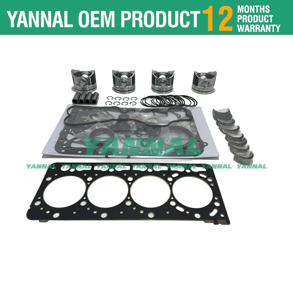 V3300 V3300DI 16 В комплект для капитального ремонта двигателя Kubota прокладка кольцо