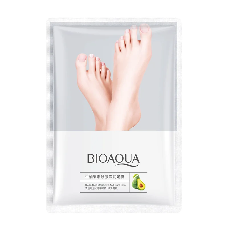 

1Pairs Avocado Niacinamide Moisturizing Foot Mask Sheet Pack Mildly Nourish Soothes Exfoliating Repairing Foot Mask Foot Care