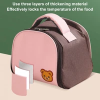 camping bag chic long lasting anti deformed fine stitching decorative lunch bag for office lady lunch bag picnic tote