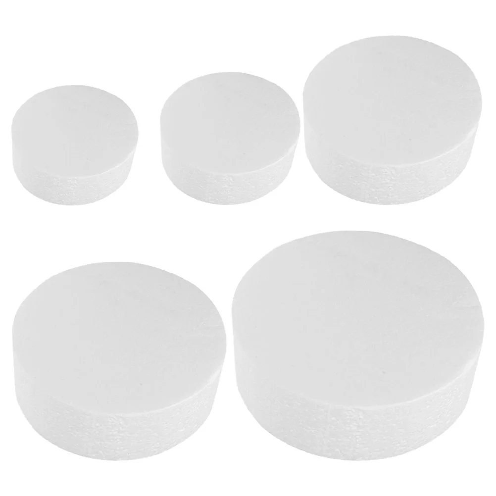 

5Pcs Circle Dummy Cake Dummy Cake Model Bakery Faux Cake Prop Baking Practice Fake Cake Model