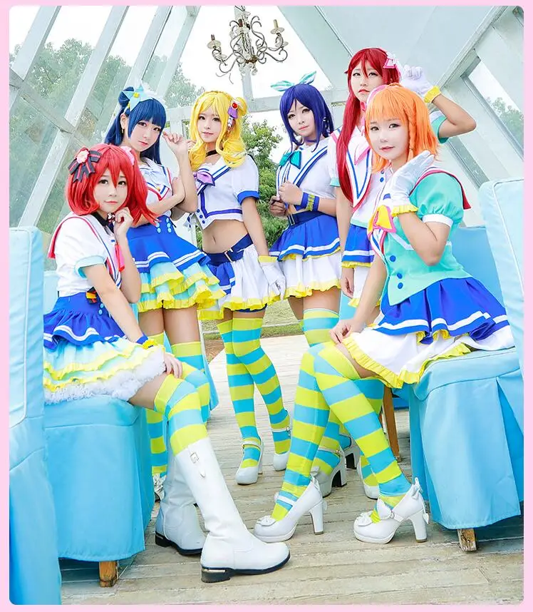 2018 Love Live! Солнечный свет! Костюм для косплея Aqours Kurosawa Dia Kunikida Hanamaru униформа всех