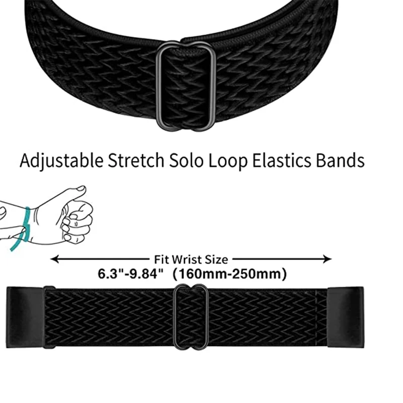 Новый эластичный нейлоновый ремешок 20 22 мм для Garmin Fenix 7 6S 5 Plus подход S62 S60 Плетеный