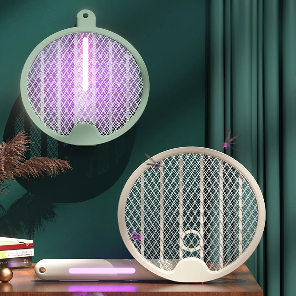 

New Rotating Folding Electric Mosquito Swatter Household Mosquito Killer Lamp Dual-purpose USB Rechargeable Mosquito Traps