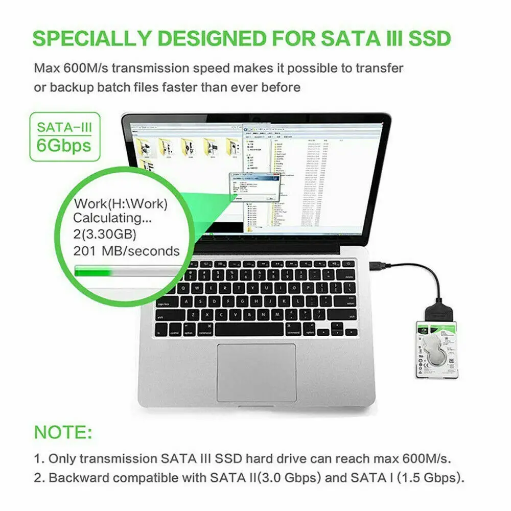 Адаптер для кабеля SATA Grwibeou с USB 3 0 на 22pin конвертер поддерживает 2 5-дюймовый III