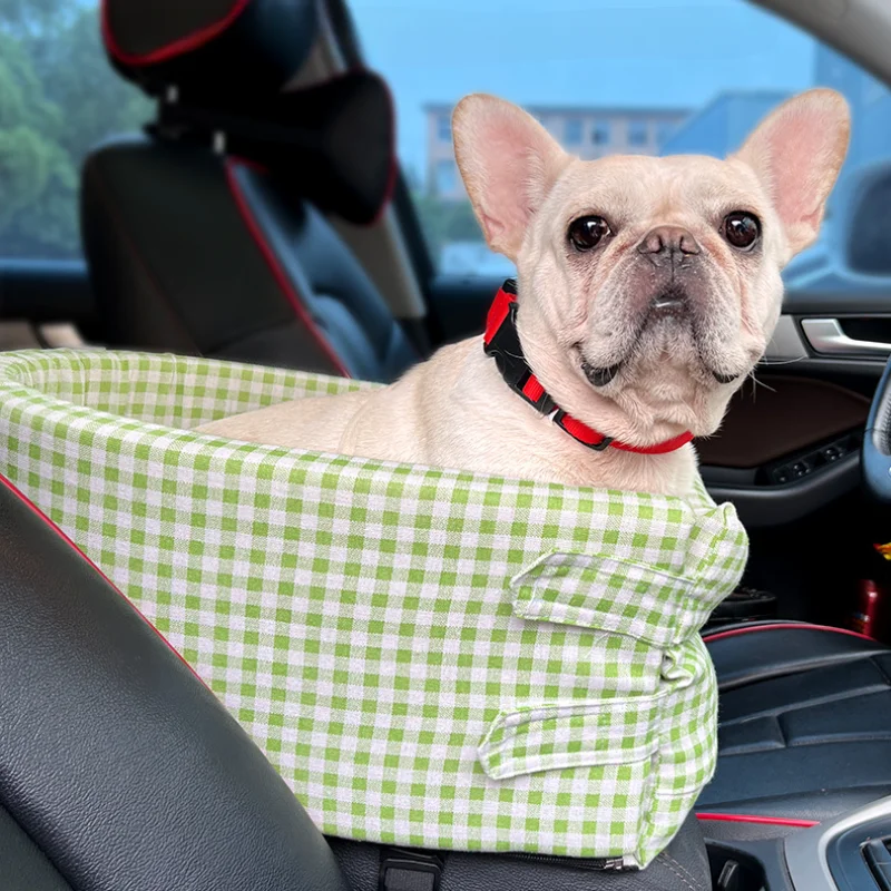 Cat Dog Car Seat Bed Central Control Portable Dog Carrier for Small Dogs Cats Transport Central Control Nest Safety Travel Bag