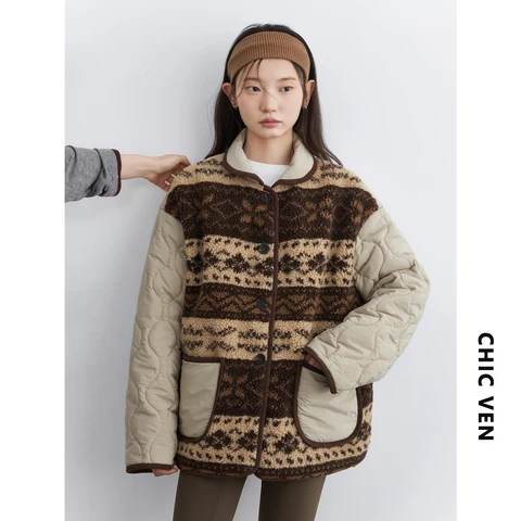 CHIC VEN женское утепленное пальто из полиэстера