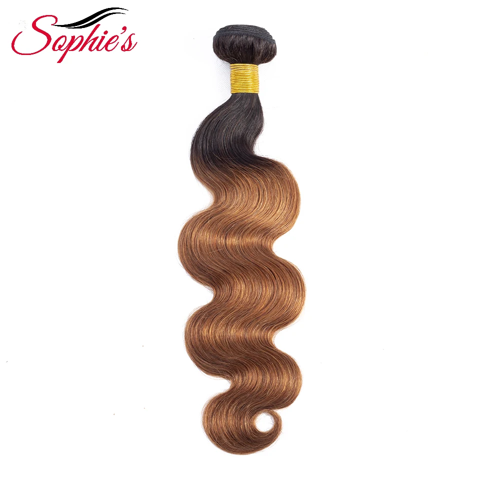 Ed Ombre T1b/30 Color 1 Bundles Hair Malaysian Human  Hair Non-remy Body Wave Hair Sew In Hair Extensions
