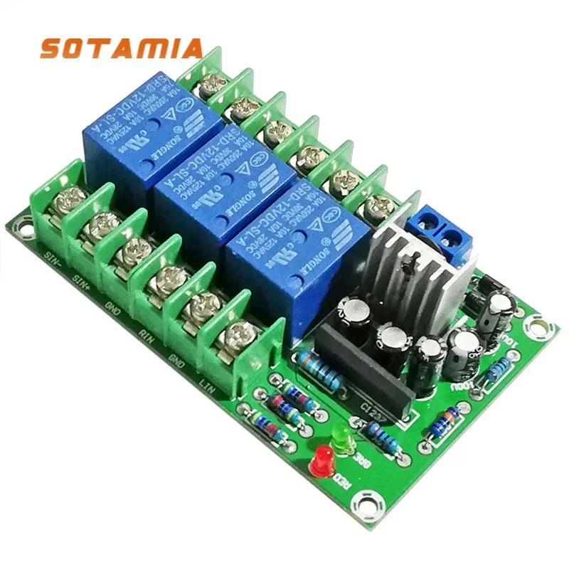 Фото SOTAMIA 600W 2.1 Плата защиты аудиоканалов усилителя звука, трехканальная плата защиты динамиков, DIY усилители звука для домашнего кинотеатра №1
