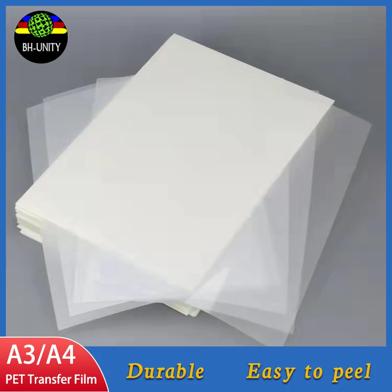 Бумага для трансферной пленки BHUNITY DTF 100 листов двухсторонний прозрачный