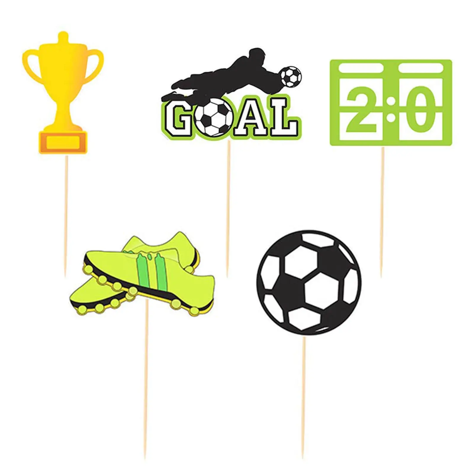 

Soccer Cake Topper 5pcs Football Party Supplies Football Shoe Cupcake Picks Sports Theme Soccer Party Birthday Party Cake Vase