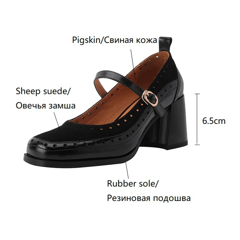 Женские замшевые туфли-лодочки с квадратным носком на высоком каблуке