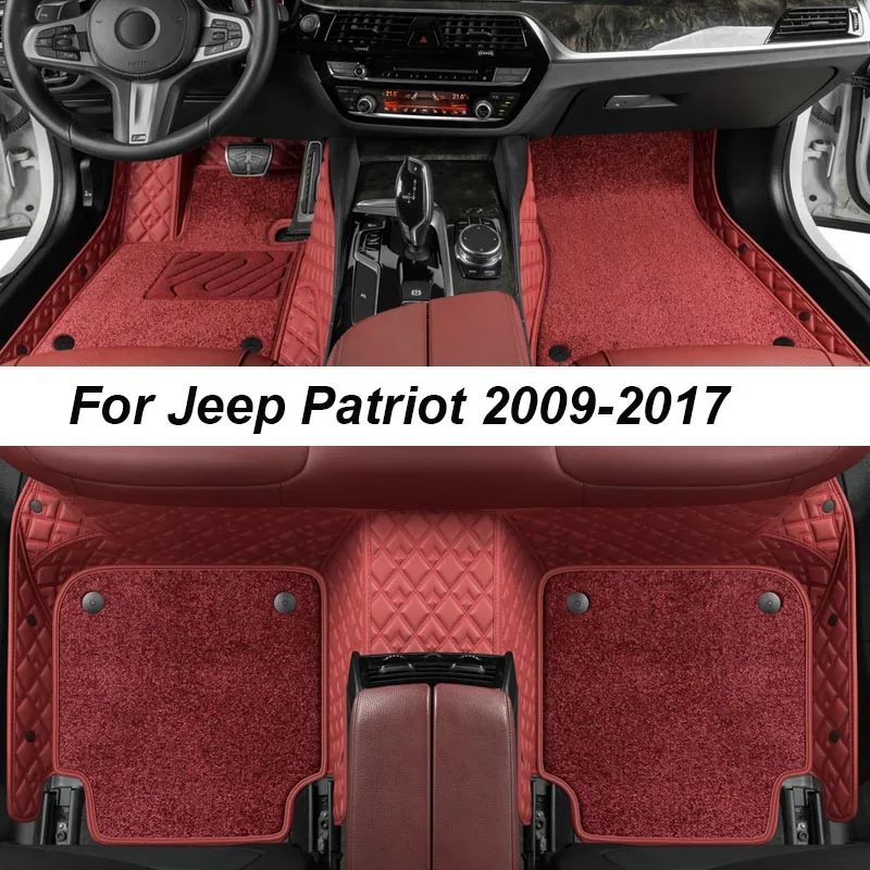 

Custom Luxury Floor Mats For Jeep Patriot 2009-2017 NO Wrinkles Car Mats Accessories Interior Replacement Parts Full Set
