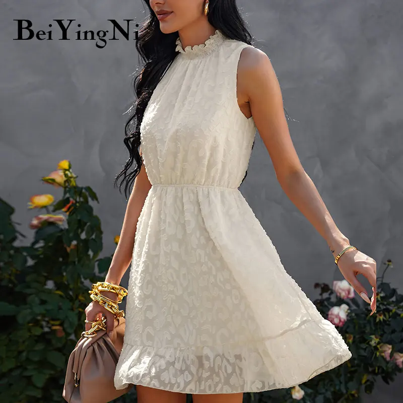 

Beiyingni летние женские платья с V-образным вырезом на пуговицах без рукавов с цветочным принтом сексуальное базовое женское платье миди повсе...