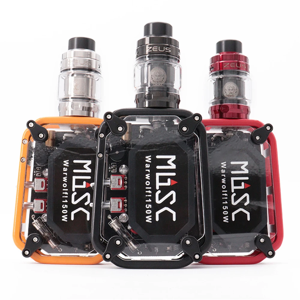 

Smoke Electronic Box Mod 3500mAh Battery 150w Vaper Kit Laser E-igarette Vaporizer with Zeus Sub Ohm Tank 5ml Capacity Atomizer