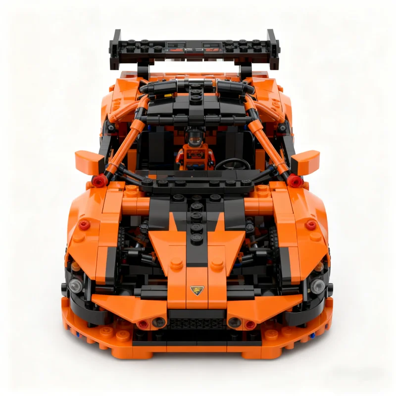Фото 848 деталей MOC McLarenesd Senna: Техническая модель, строительные блоки, архитектурный конструктор, подарки на фестиваль, игрушки, развивающие кубики №3