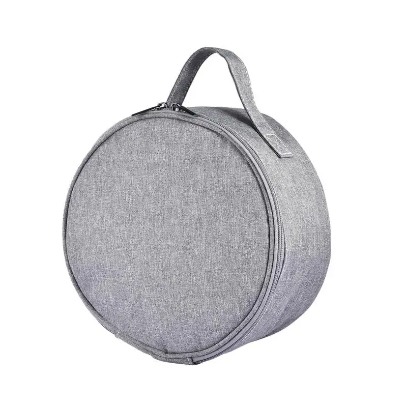

Portable Storage Bag For Fan Waterproof Folding Fan Hand Bag With Handle Shockproof Round Cosmetic Bag For Travel Camping