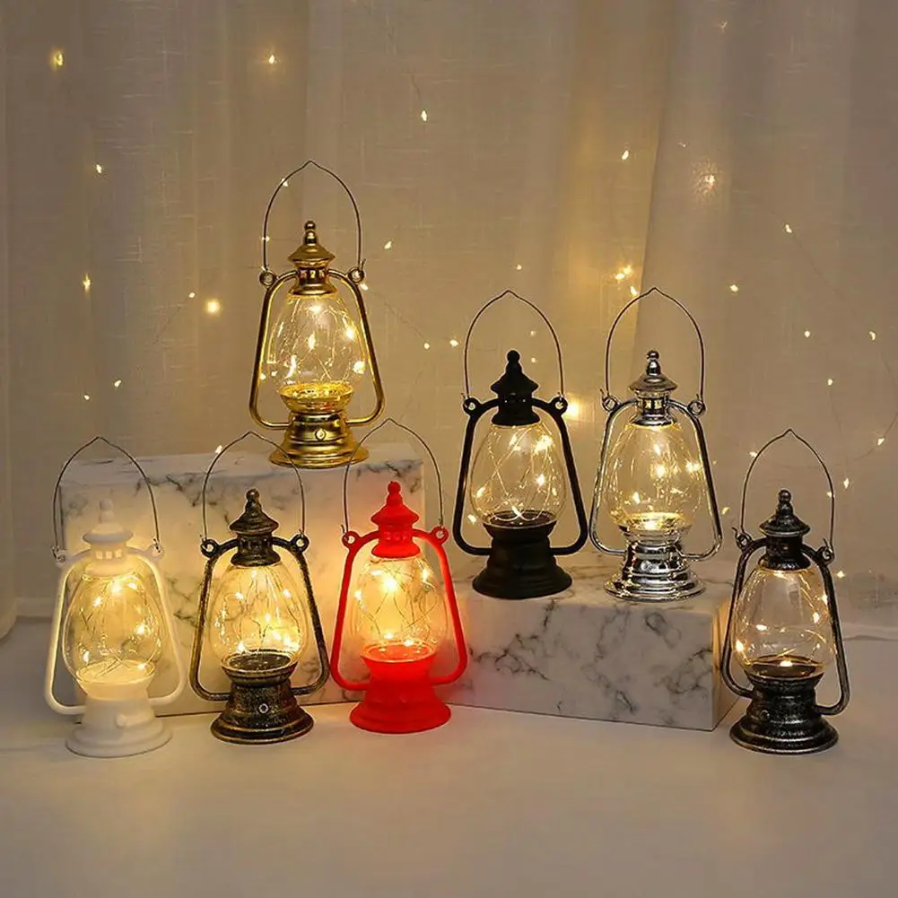 

Масляная лампа в стиле ретро, энергосберегающий праздничный Настольный подвесной ночной Светильник для Хэллоуина, декоративный светодиод...