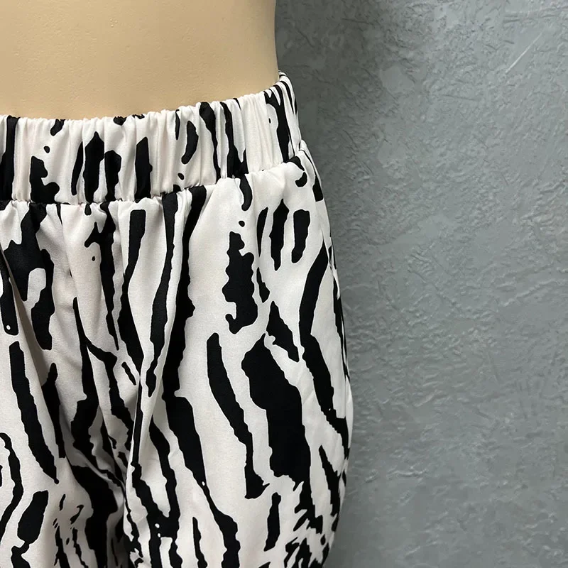 Женский комплект из топа и брюк двух предметов в африканском стиле полиэстера с