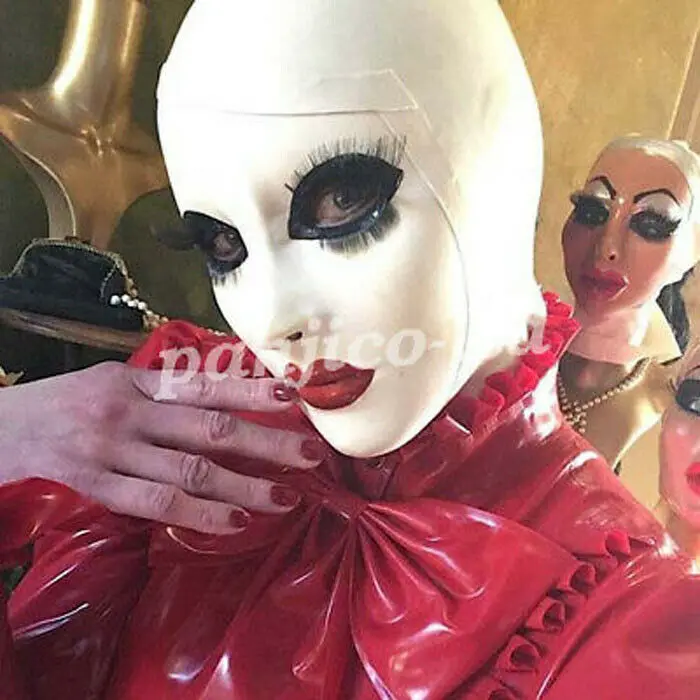 Латексная резиновая маска, Реалистичная белая модная уютная Маскарадная ...