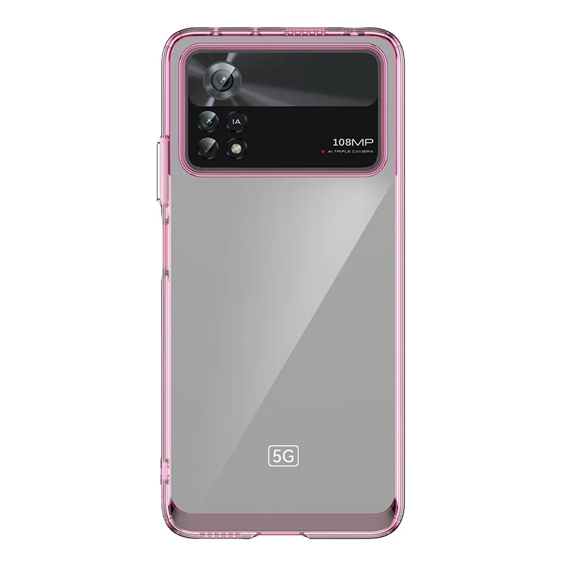 For Xiaomi POCO X4 M4 Pro 5G F4 F3 Transparent Shockproof Protective Silicone + Acrylic Mobile Phone Cover Coque |