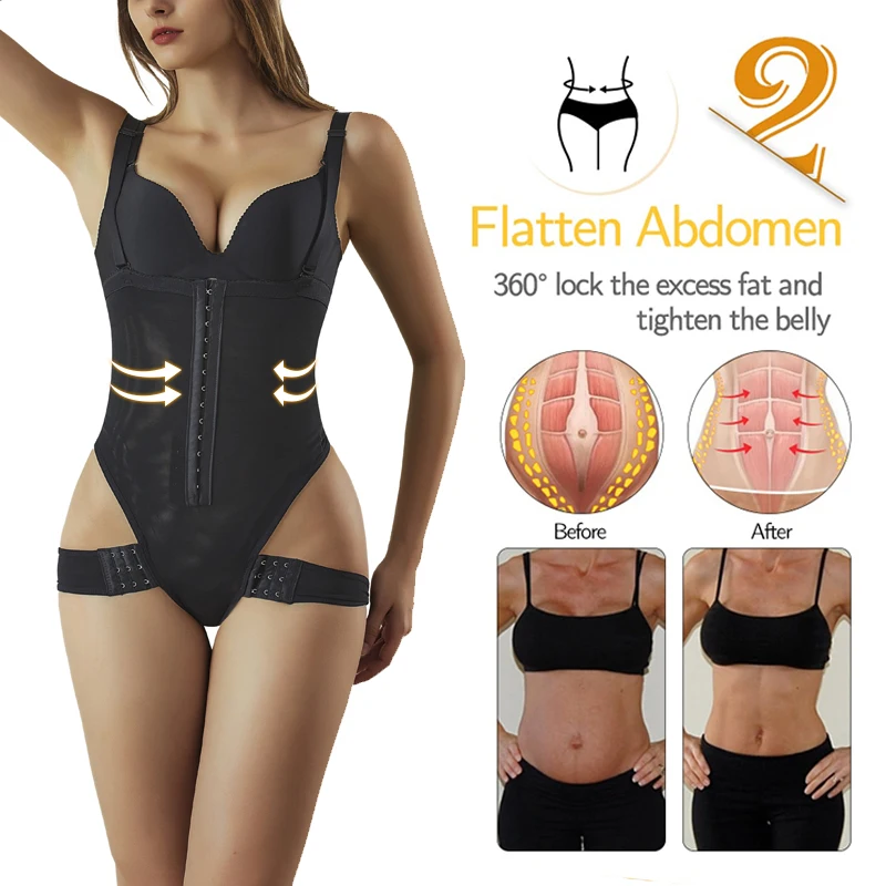 Body Shapewear 2-in-1 High Waist Abdomen Control Hip Lifting Panties Brief  Waist Trainer Seamless Bodysuit Fajas Colombianas