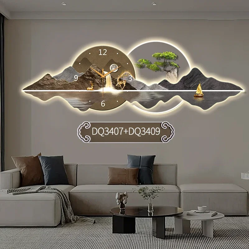 Настенные часы в японском стиле креативные Винтажные Украшения для гостиной со