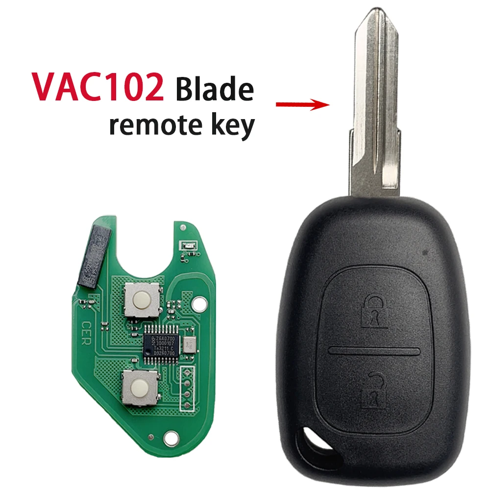 

SUPERKEY для Renault Traffic, Master Vivaro Movano Kangoo дистанционный ключ-брелок от машины 2 кнопки 433MHz ID46 Chip PCF7946 NE73 VAC102 Blade