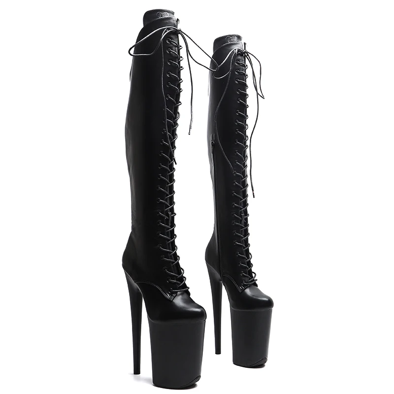 Leecabe/23 см/9 дюймов матовый верх из искусственной кожи трендовые модные ботинки для