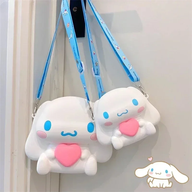 Kawaii Новинка Sanrio Cinnamoroll силиконовая сумка через плечо Водонепроницаемая аниме