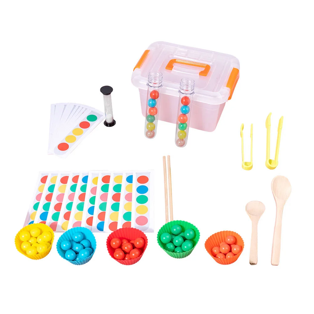 

1 Set Clip Beads Test Tube Children Logic Concentration Training Game