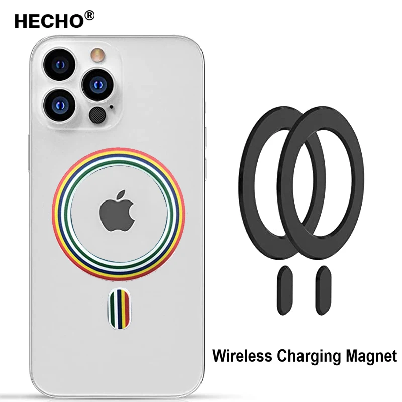 

Phone Sticker For Magsafe For iPhone 12 Pro Max Case Strong Magnetic Mag Cover Wireless Charging Magnet For iPhone 11 Xs Xr 8 7