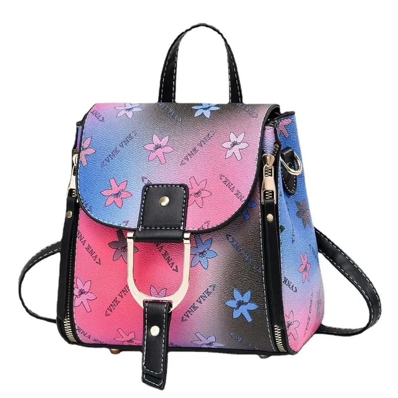 2023 New Printed Practical Backpack for Women's Leisure and Fashionable Mini Dual Use One Shoulder Crossbody Women's Backpack