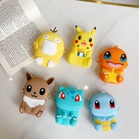 new pokemon action figures shoulder bag cute pikachu squirtle bulbasaur charmander soft silicone coin purse key case toy girl