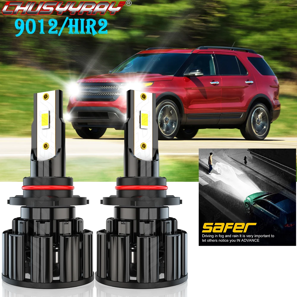 

CHUSYYRAY 9012 Compatible For Ford Explorer 2011-2015 12000LM 9012 HIR2 Led Headlight Lamp Easy To Install High Bright Bulbs