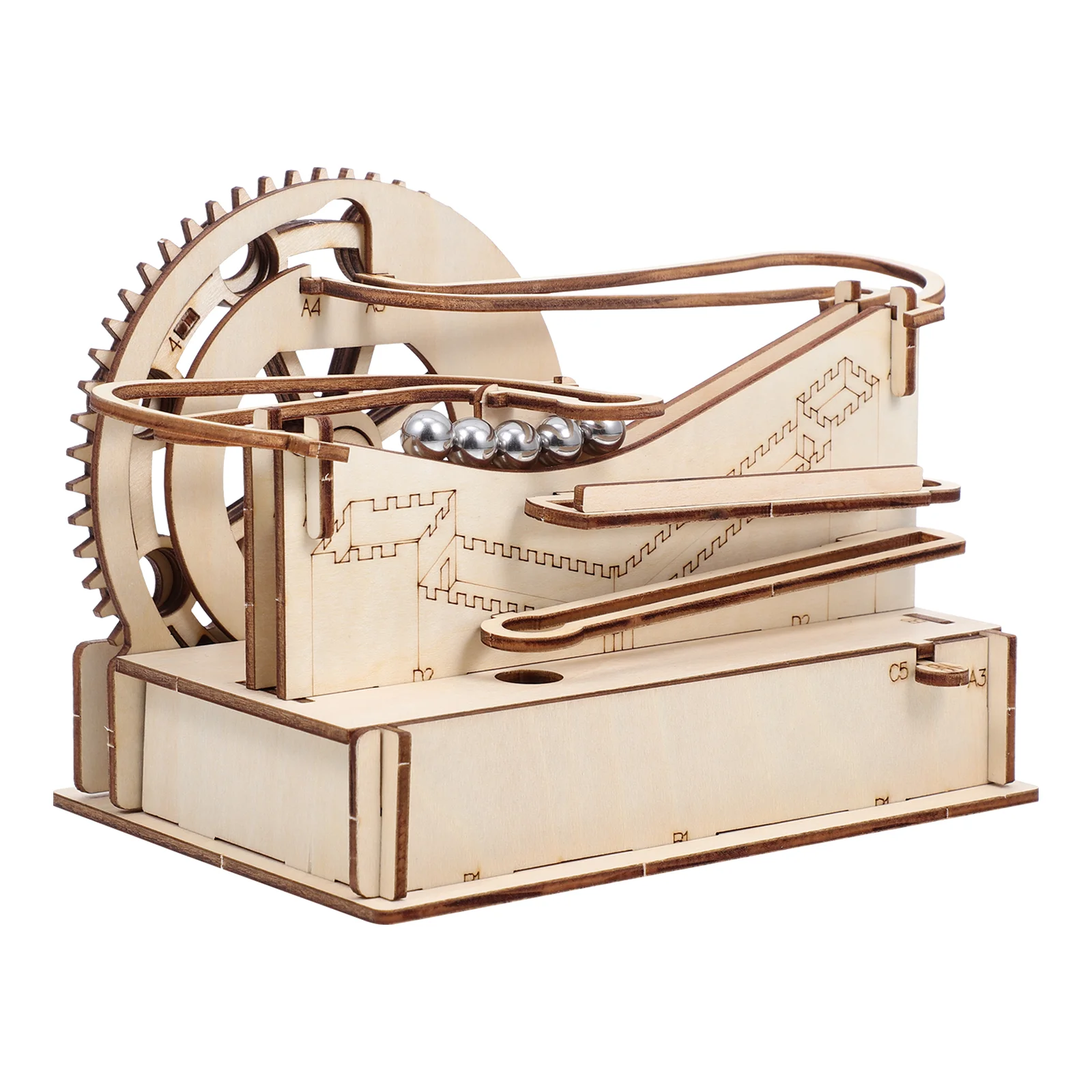 

1 Set DIY Rolling Game 3D Wooden Run Puzzle Plaything for Students