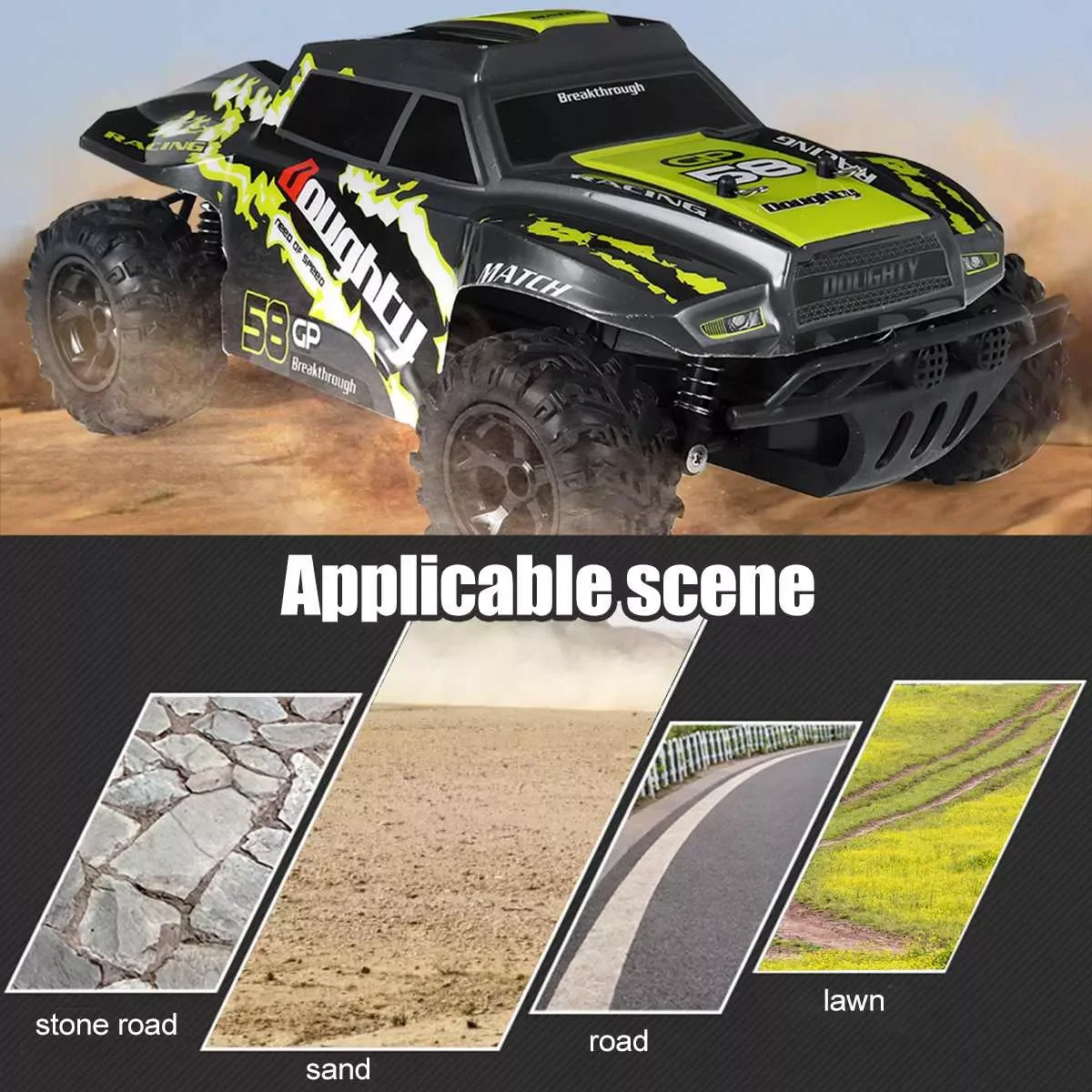 Remote Control Car,2.4GHz All-Terrain 15Km/h Off-Road RC Monster Truck Toy with Battery for Boys Kid Christmas Gift enlarge