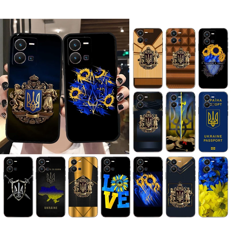 

Phone Case for VIVO V21E V21 V23 V23E V2109 V20 V25e V25 V17 NEO X60 X80Pro X90 X80 Lite Ukraine Flower Funda Case Capa Cell