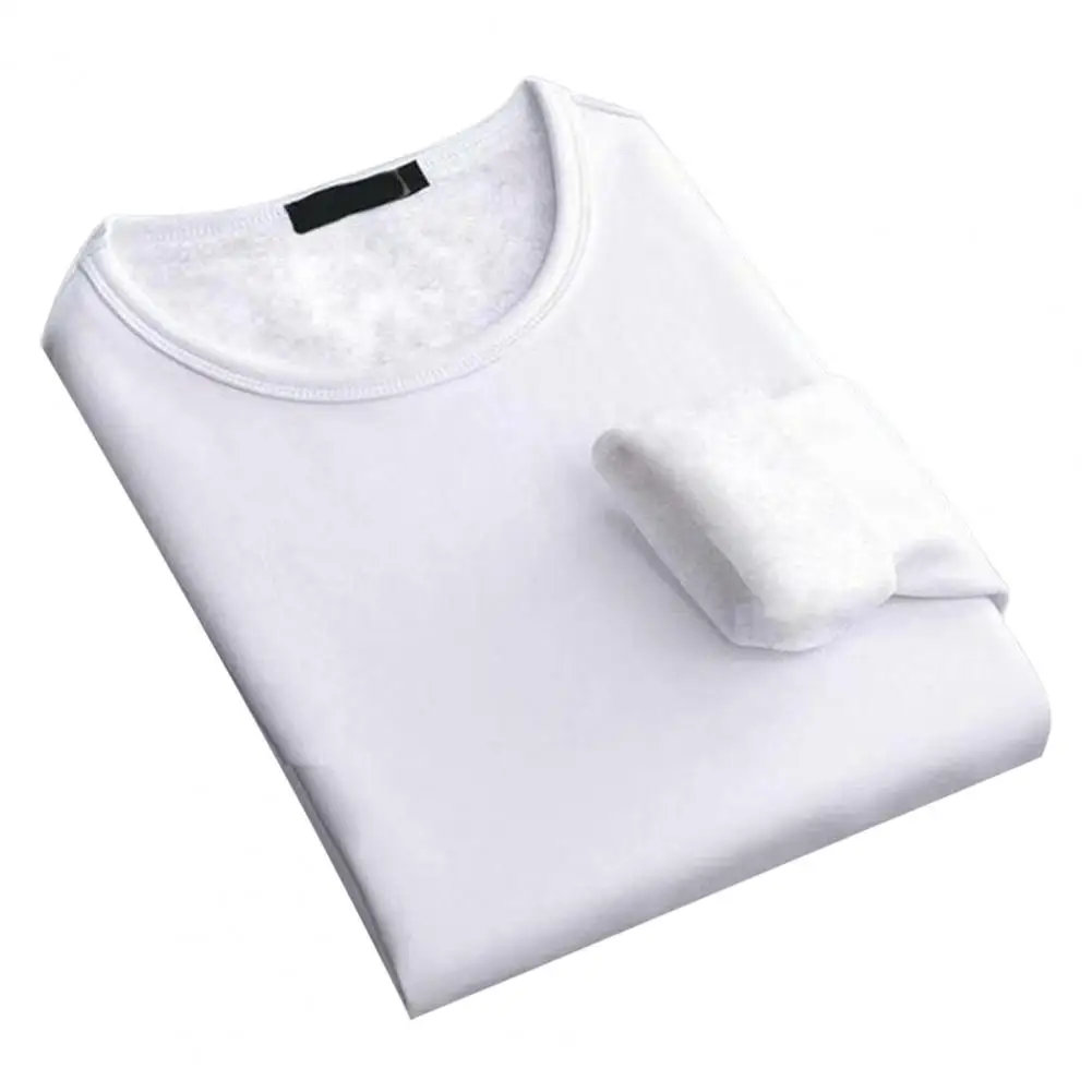 

Autumn Base Top Round Neck Underwear Keep Warm Plus Size Men Winter Tops Winter Base Shirt for Daily Wear