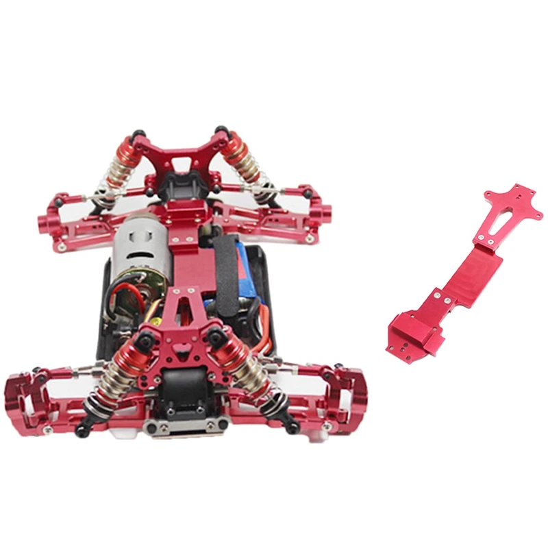 

1 Set Upgrade Parts For Wltoys 1: 14 144001 Rc Car Metal Steering Swing & 1 Pcs Metal Radio Tray Second Floor Board