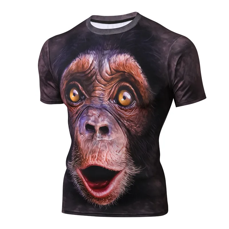 

Funny Men's T Shirt 3d Printed Monkey T Shirt For Men Street Tee Shirt Men Clothing Camiseta Man Dog Clothes Fashion 2022 Summer