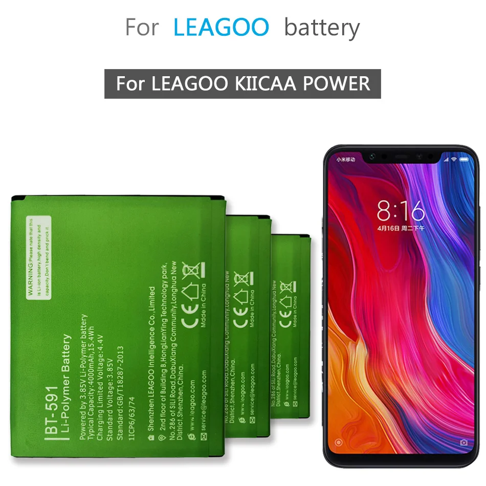 

Аккумулятор 4000 мАч BT591 для LEAGOO kiicaa power/BT-591 Batteria + номер отслеживания