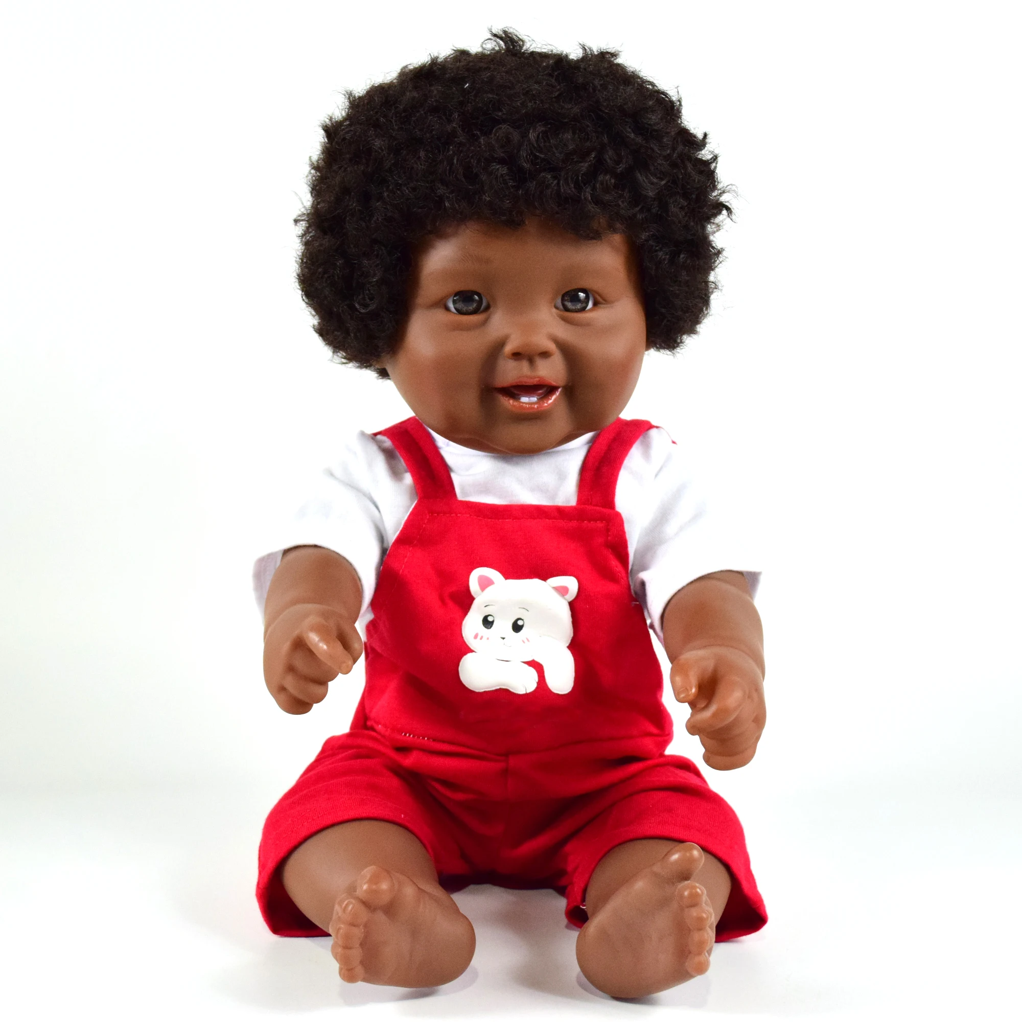 

Eco-friendly Plastic Material new design Nathaniel black baby doll for kid