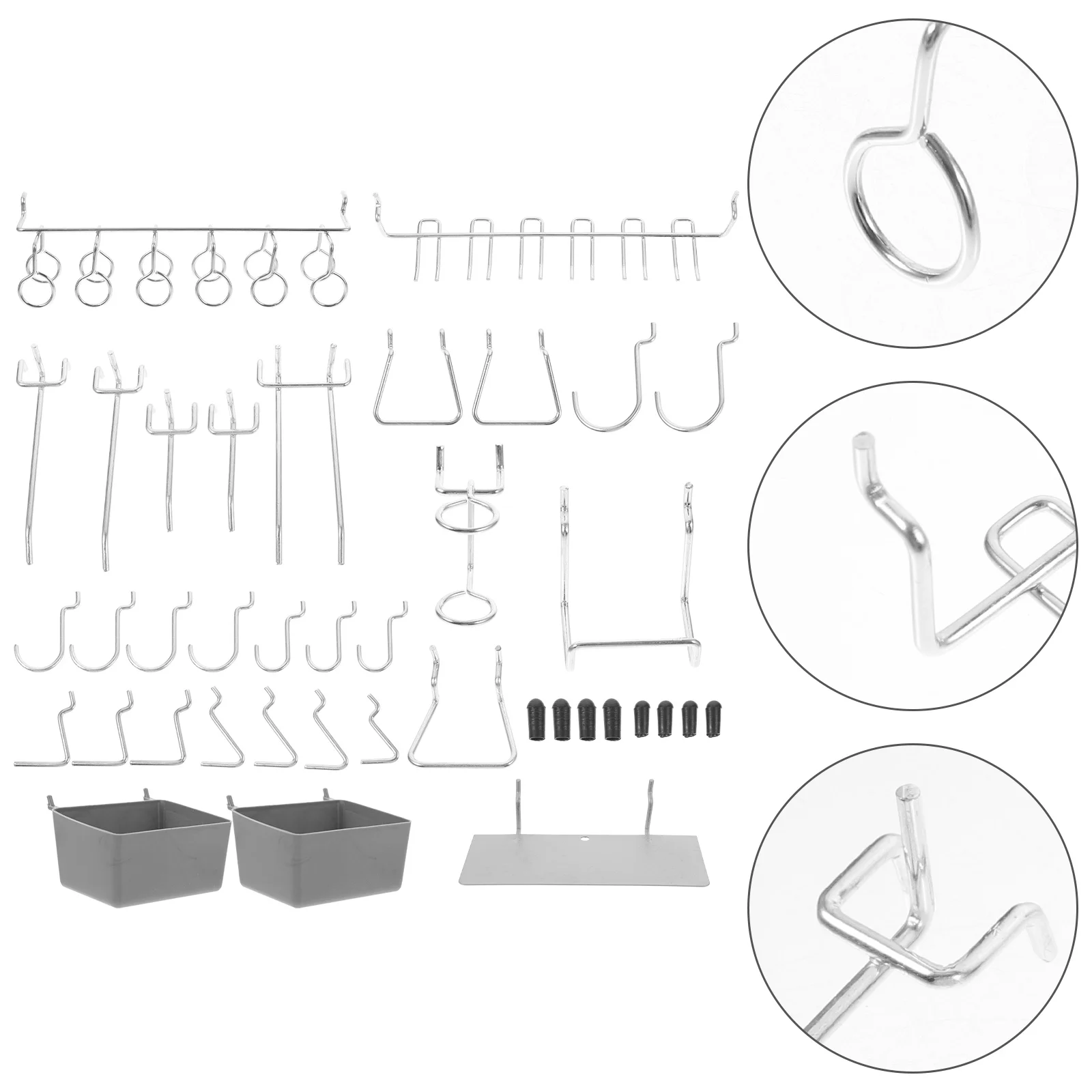 

140 Pcs Nail Board Hook Peg Hooks for Pegboard Shelving Garage Organization Baskets Bins Abs Kits Organizing