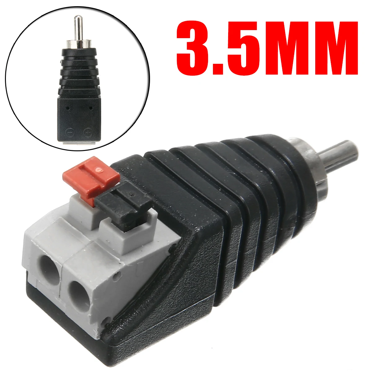 

1pc Speaker Wire Cable to Audio Male RCA Connector Adapter Jack Press Type for Audio Vedio Cable Plug