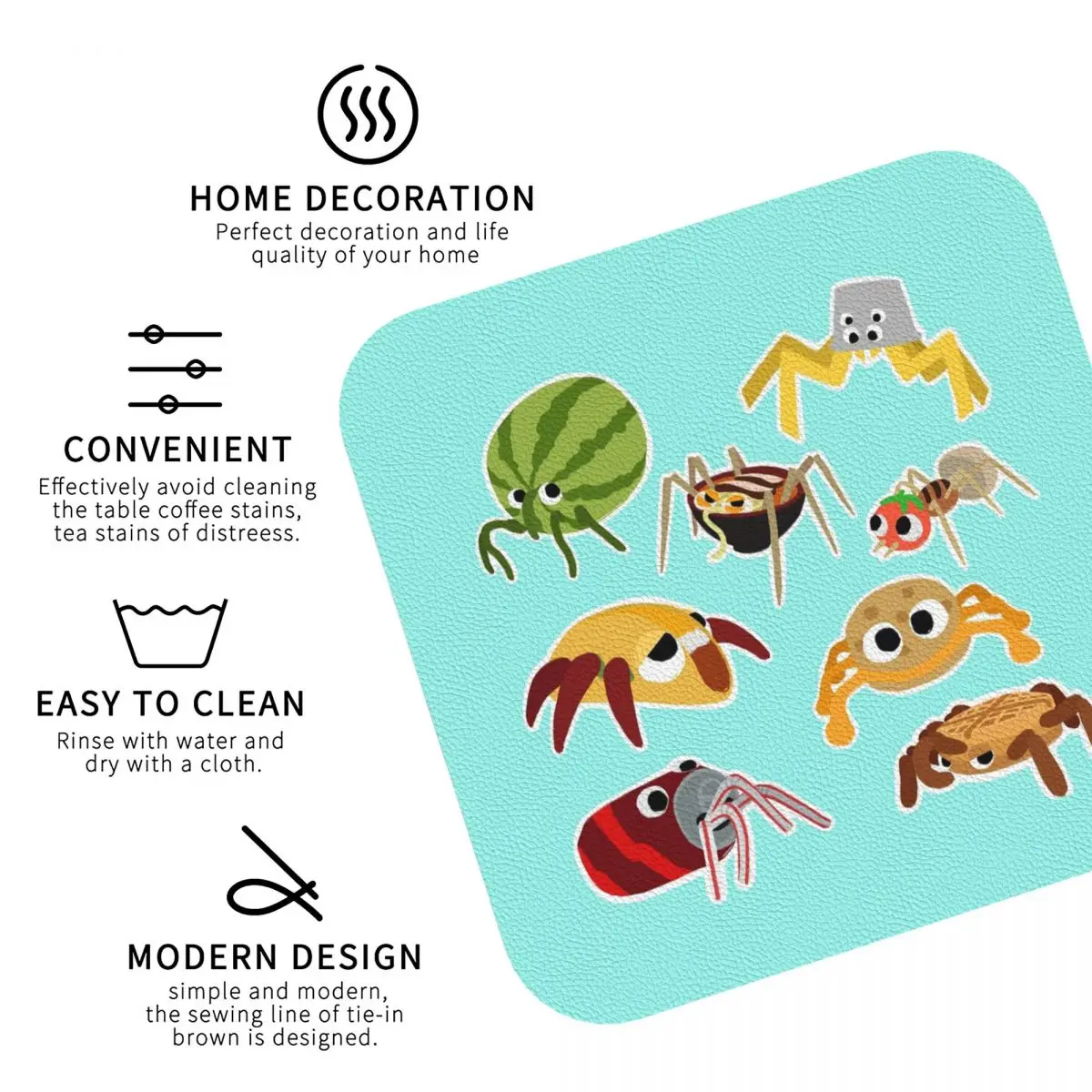 Bugsnax Bug Pack Fan Art Подставки Кухонные салфетки Нескользящие изоляционные кофейные